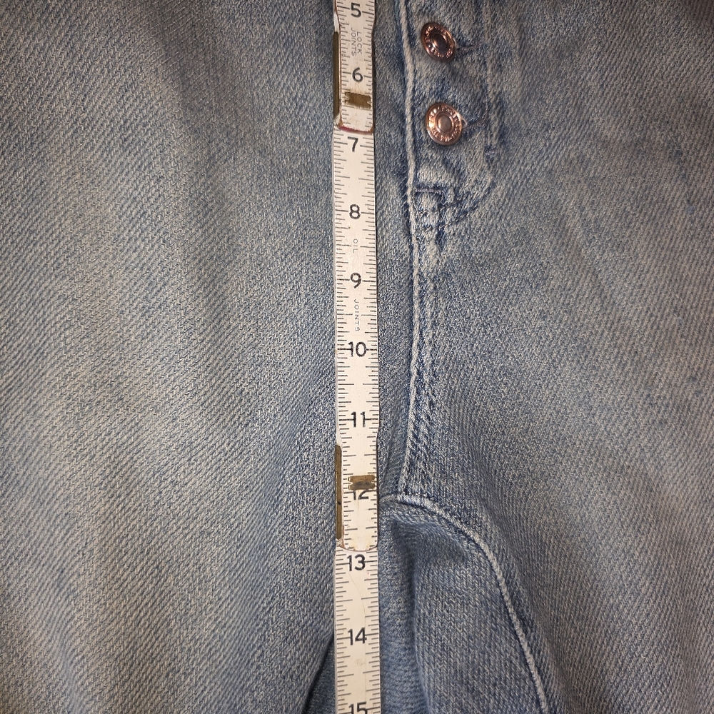 Washed Olive High-Rise Button-Fly Women's Jeans - Picture 14 of 16